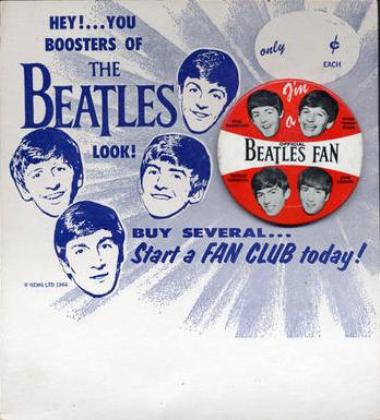Badge ‘Official Beatles Fan’ Green Duck Ad USA